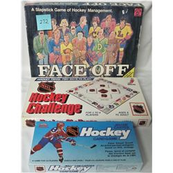 3- VINTAGE NHL HOCKEY BOARDGAMES