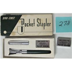 VINTAGE DUO FAST POCKET STAPLER BOXED
