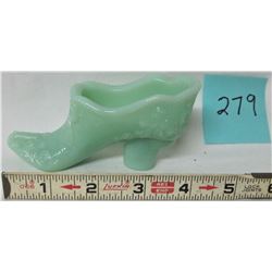 MINIATURE JADIETE 4" HEELED SHOE ORNAMENT