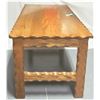 Image 3 : 48"Lx18"Wx16"H CUSTOM SOLID OAK SCALLOPED EDGE COFFEE TABLE