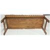 Image 4 : 48"Lx18"Wx16"H CUSTOM SOLID OAK SCALLOPED EDGE COFFEE TABLE