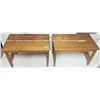 Image 1 : PAIR 29"Lx18"Wx18"H CUSTOM SOLID OAK SACLLOPED EDGE END TABLES