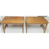 Image 2 : PAIR 29"Lx18"Wx18"H CUSTOM SOLID OAK SACLLOPED EDGE END TABLES