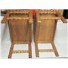 Image 6 : PAIR 29"Lx18"Wx18"H CUSTOM SOLID OAK SACLLOPED EDGE END TABLES