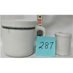 VINTAGE MEDALTA COFFEE CUP & CREAMER