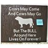 Image 1 : WOODEN BULL SIGN