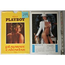 1977 PLAYBOY WALL CALENDAR/SLIP COVER
