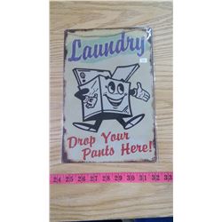 LAUNDRY - REPRODUCTION TIN SIGN