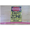 Image 1 : FART ZONE - REPRODUCTION TIN SIGN
