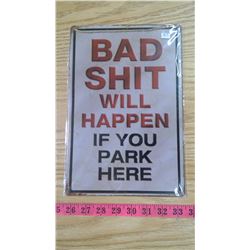 "NO PARKING" - REPRODUCTION TIN SIGN