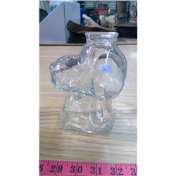 VINTAGE PEANUTS SNOOPY DOG GLASS COIN BANK