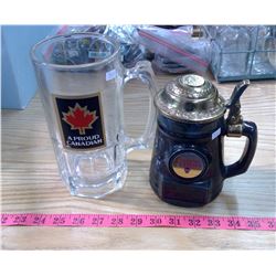 TWO VINTAGE STEINS/MUGS