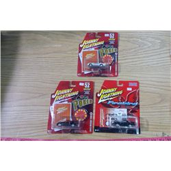 THREE JOHNNY LIGHTNING CARS - TWO POKER, 1 FIREBIRD