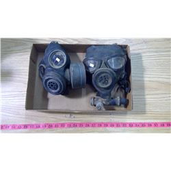 TWO VINTAGE GAS MASKS