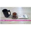 Image 1 : TWO ASHTRAYS AND WHISTLE MUG