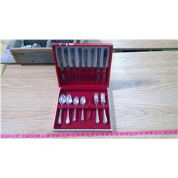 SIMEON 1 & GEORGE H ROGERS AL 8 PIECE SILVERWARE SET