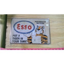 ESSO - REPRODUCTION TIN SIGN (NEW, EMBOSSED)