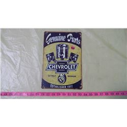 CHEVROLET GENUINE PARTS - REPRODUCTION TIN SIGN