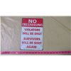Image 1 : NO TRESPASSING - REPRODUCTION TIN SIGN
