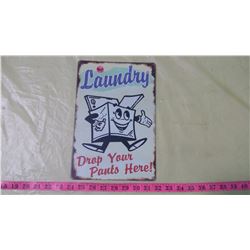 LAUNDRY -REPRODUCTION TIN SIGN