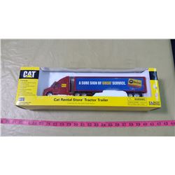 NORSCOT SCALE MODELS CAT RENTAL STORE TRACTOR TRAILER 1:50 SCALE