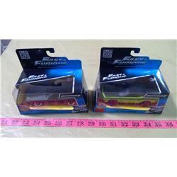 DIE CAST FURIOUS 7 LETTY'S DODGE CHALLENGER SRT8 & PLYMOUTH BARRACUDA