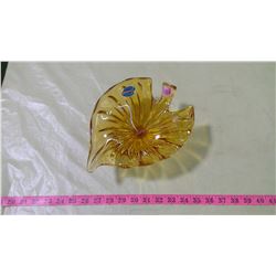 AMBER ART GLASS BOWL (GIOJANNI HANDCRAFTED IN CANADA)
