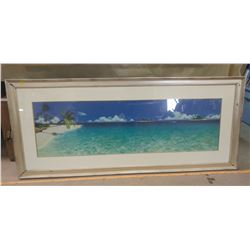 LARGE PICTURE AND FRAME - 61" X 26"