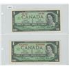 Image 1 : Lot of 2 different 1967 $1 notes: 1867-1967 (no serial number) and with serial number. Uncirculated 