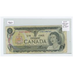 1973 $1 Replacement note. EXA prefix. VG-8.
