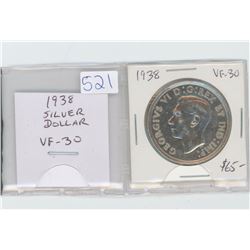 1938 silver dollar. VF-30. Nice.