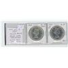 Image 1 : Lot of 2 different1964 Proof Like silver dollars: 1964 PL-65 Cameo with Dot; 1964 PL-65 Missing Dot.