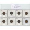 Image 1 : Lot of 8 U.S. Indian Head cents 1900-1908: 1900, 1901, 1902, 1903, 1905, 1906, 1907, 1908. All with 