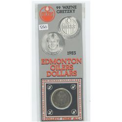 1983 Wayne Gretzky Edmonton Oilers Hockey Dollar.