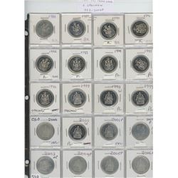 Lot of 20 Canadian 50 cents 1988 ? 2006P. All are Brilliant Uncirculated, Proof Like and Specimen.