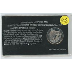 1895-1979 DIEFENBAKER MEMORIAL COIN ALBERTA MINT EDMONTON