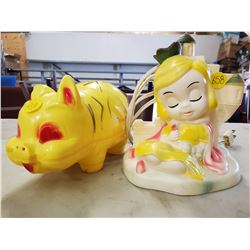 VINTAGE PIGGY BANK AND KIDS NIGHT LIGHT - NOMA LITES CANADA LTD.