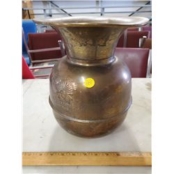 REDSKIN BRAND CHEWING TOBACCO BRASS SPITTOON