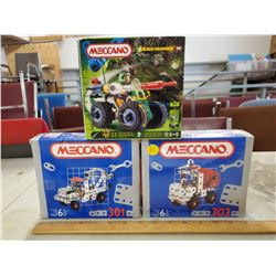 3 BOXES OF MECCANO 2004 ACTION TROOPERS - 303 & 301 PIECE SET