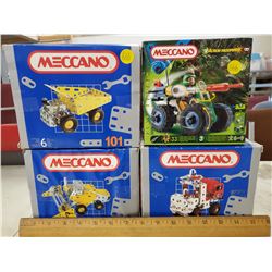 4 BOXES OF MECCANO