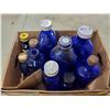 Image 2 : LOT OF BLUE MEDICINE BOTTLES