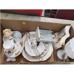 LOT OF ASSORTED GLASSWARE - DISHES, CUPS