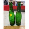Image 2 : TWO EMBOSSED GREEN SODA BOTTLES (MOUNTIES)