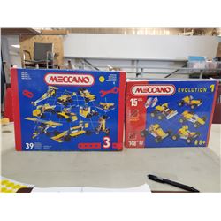 2 BOXES MECCANO - 353 PIECES, 148 PARTS