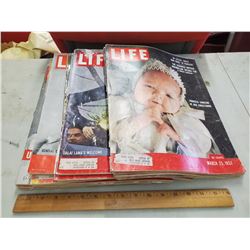 LOT OF 15 LIFE MAGAZINES