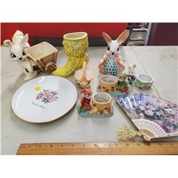 LOT OF FIGURINES AND ORNAMENTS - EASTER/SPRING D?COR