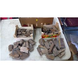 2- BOXES OF PETRIFIED WOOD