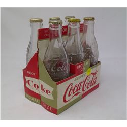 6 PACK GLASS COCA-COLA BOTTLES