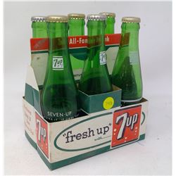 6 PACK GLASS 7-UP BOTTLES