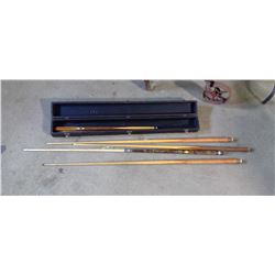Pool Cues and Case w/ Cue